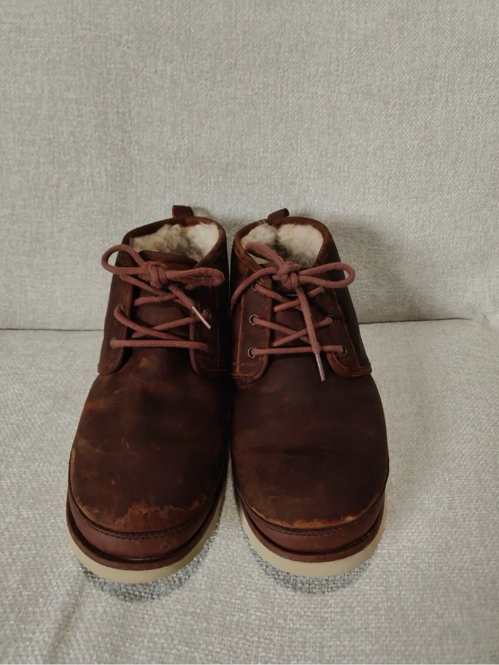UGG Men's Neumel Waterproof Leather Chukka Boots Size 10 Brown 1017254